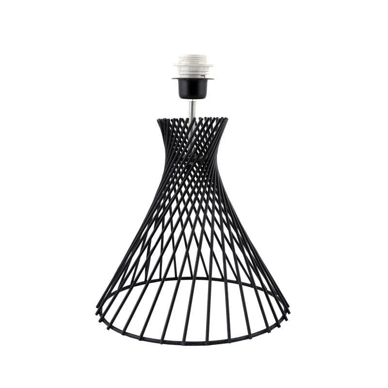 Spiral Affairs Fabric Table Lamp - White media 5