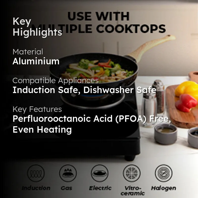 Bergner Induction Safe Frying Pan With Lid - 3300 ml/11 Inches media 2