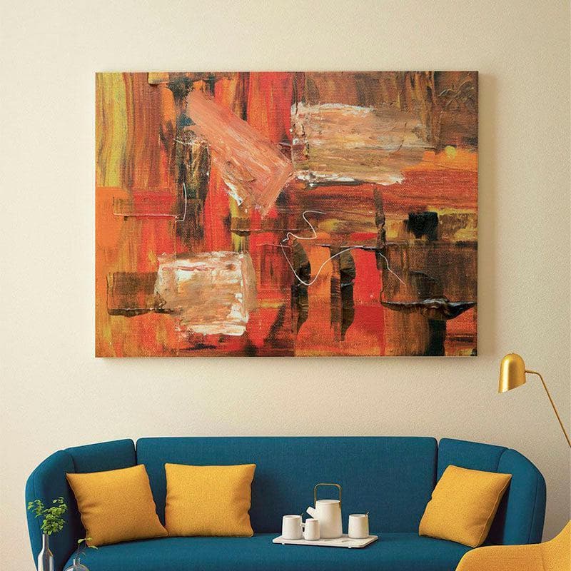 Burst Of Orange Wall Painting - Gallery Wrap media 3