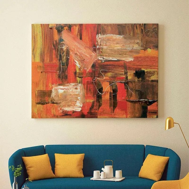 Burst Of Orange Wall Painting - Gallery Wrap media 3