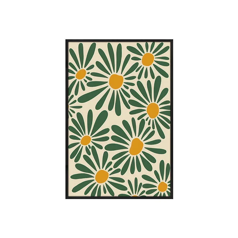 Bellis Maris Floral Wall Painting With Frame media 4