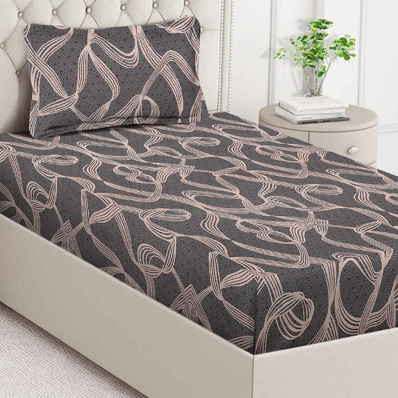 Swirlscape Abstract Bedsheet - 130 GSM media 4