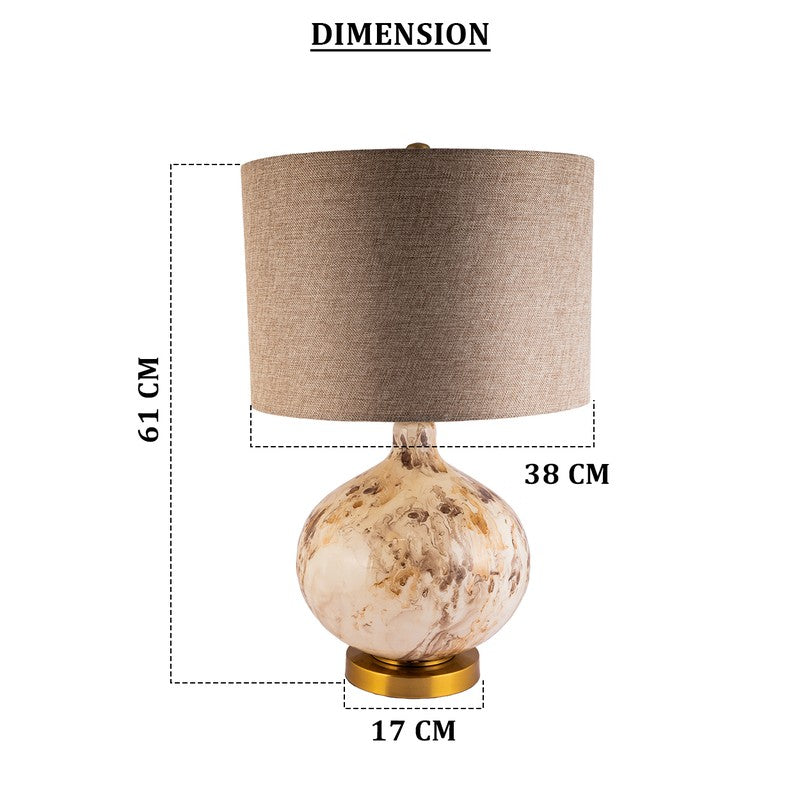 AarviDecor Langston Decorative Fabric Table Lamp - Brown media 7