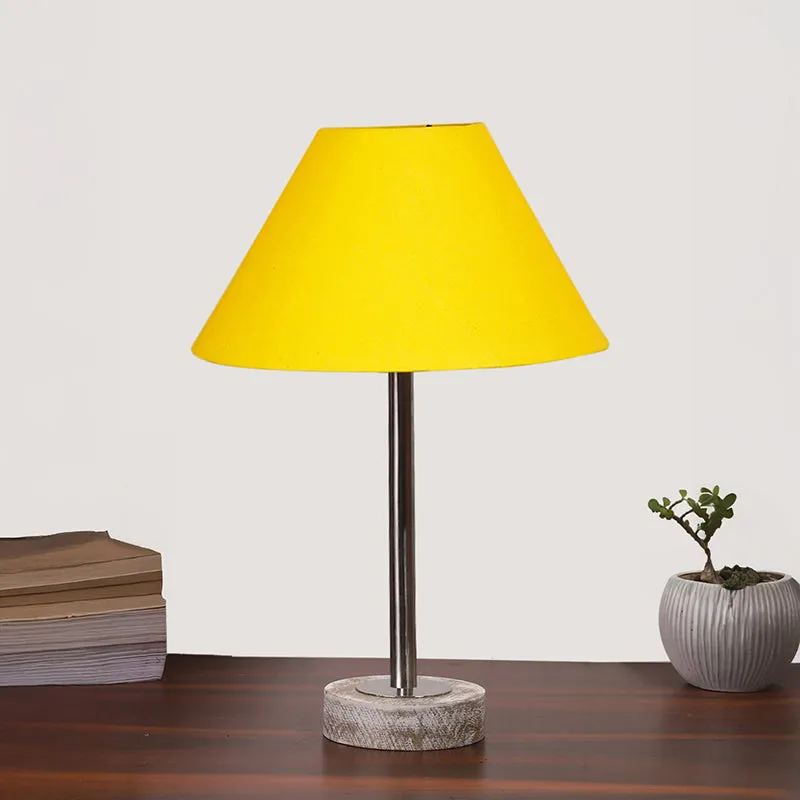 Cotin II Rodin Wooden Table Lamp - Yellow,Silver,White media 3