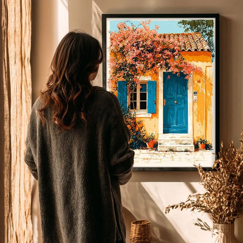 Sunny Day Canvas Wall Painting - Black Frame media 4