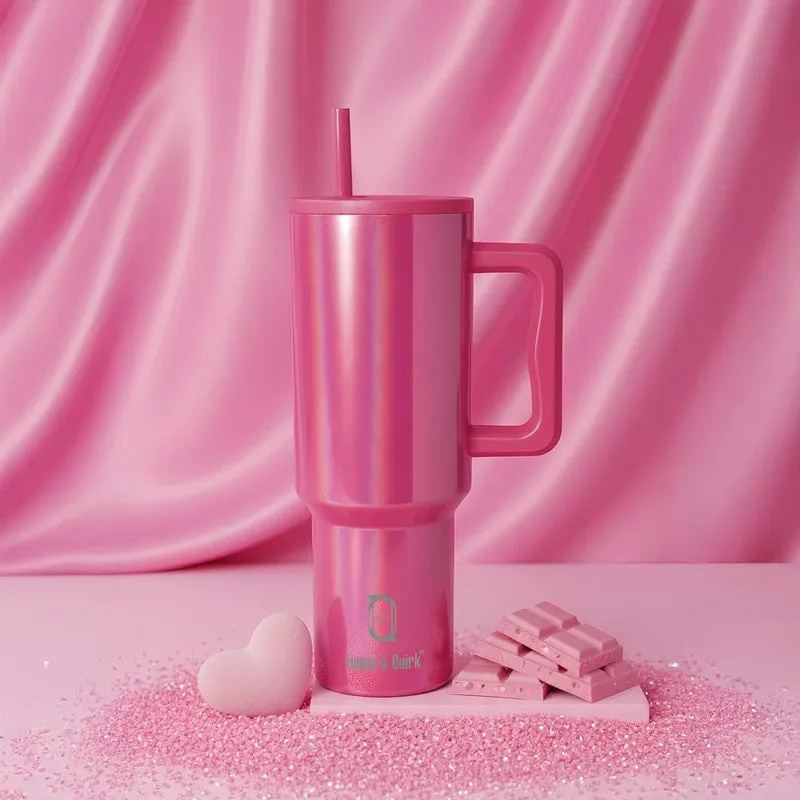 Iridescent Stainless Steel Tumbler (1200 ML) - Dark Pink media 3
