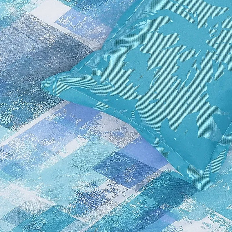 Monte Carlo Modern Muse Cotton Bedsheet (Blue) - 104 TC media 6