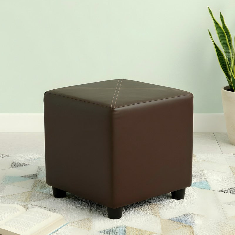 Lrixon Pine Wood Pouffe - Brown