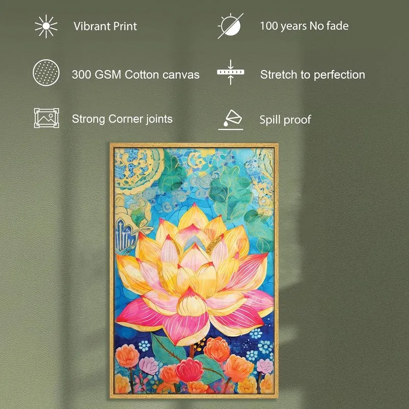 Dreamscape Lotus Wall Art With Frame media 7
