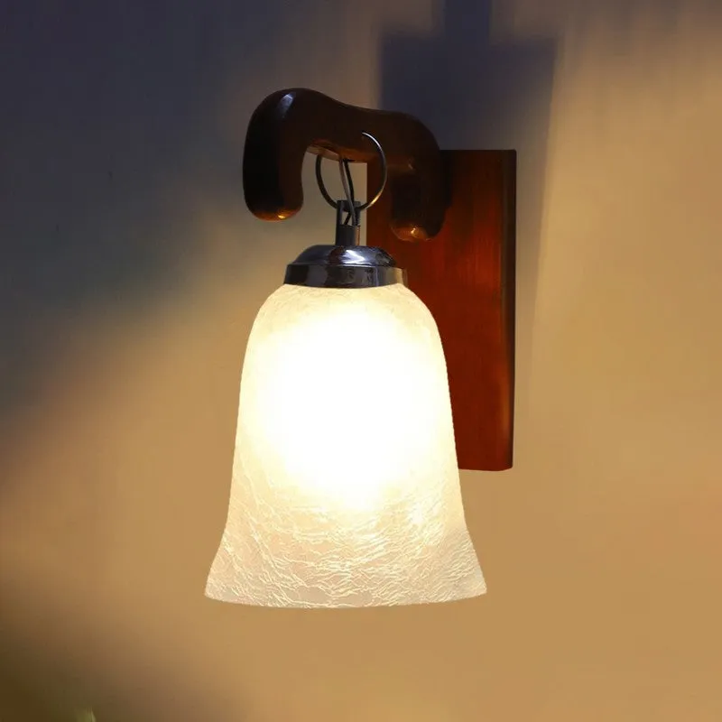 Crystal Bloom Curved Base Glass Wall Lamp media 8