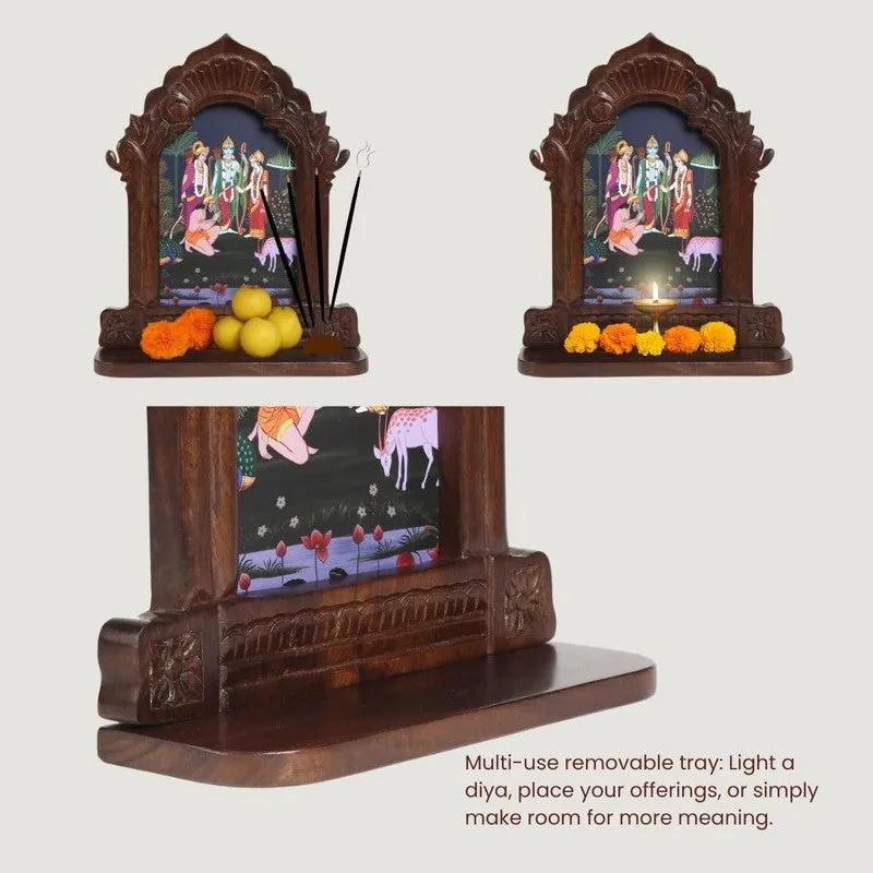 Shri Seetha-Rama Mango Wood Wall Accent media 5