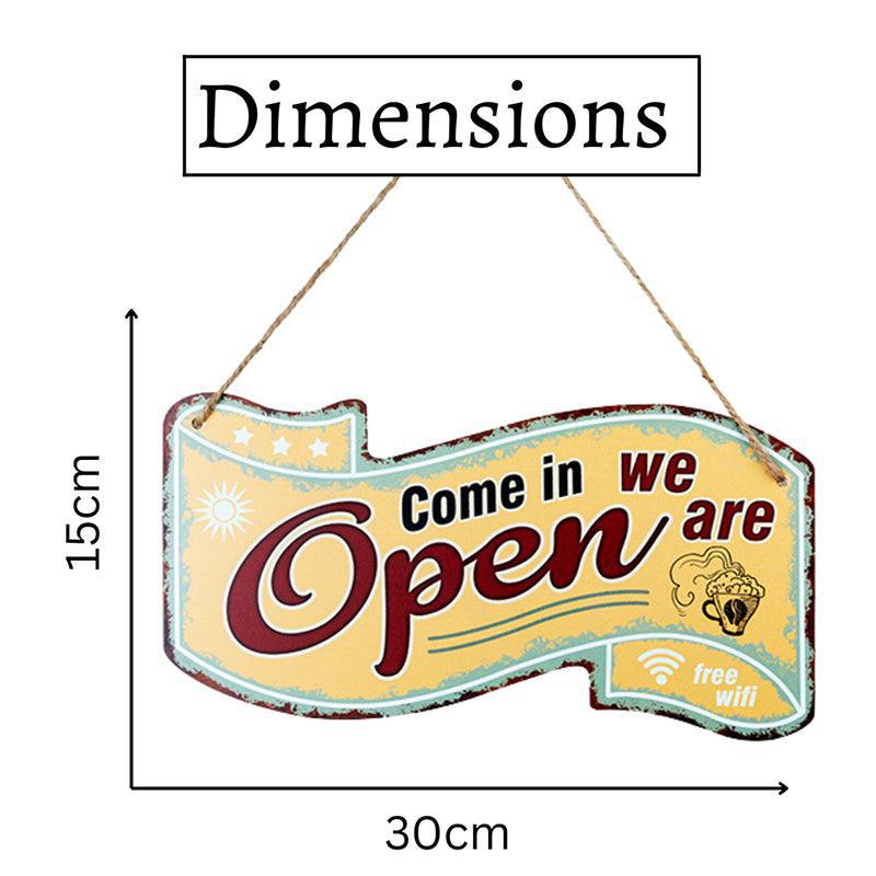 We're Open Retro Metal Wall Accent media 5