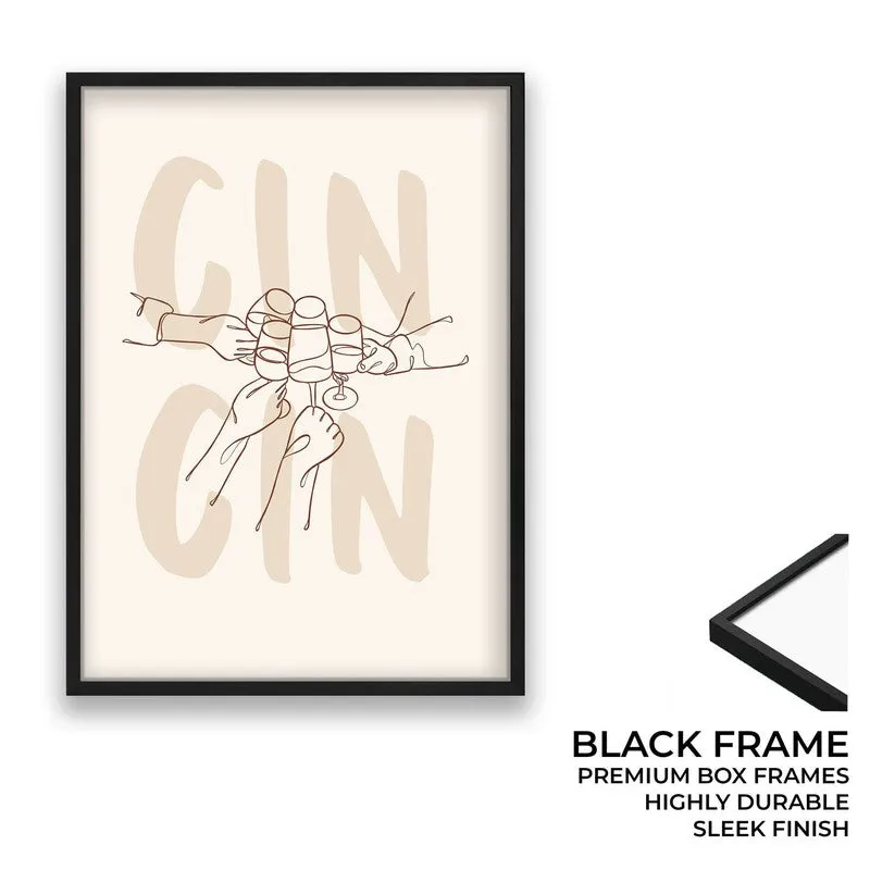 Wine Words Archival Canvas Wall Art - Black media 8
