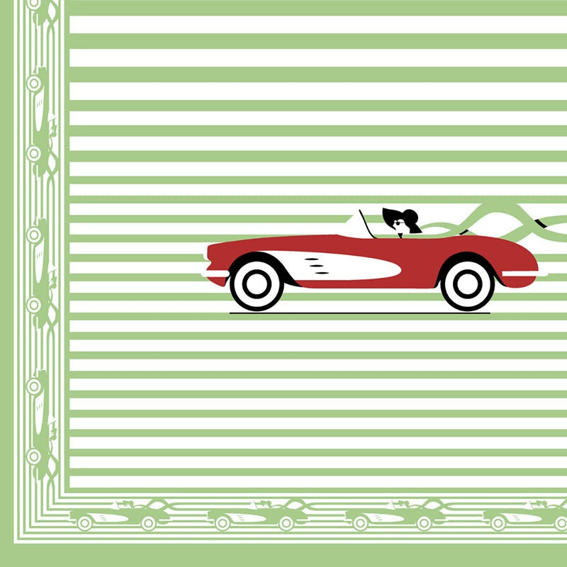 Illusion Stripey Race Cotton Bedsheet (Light Green) - 200 TC media 3