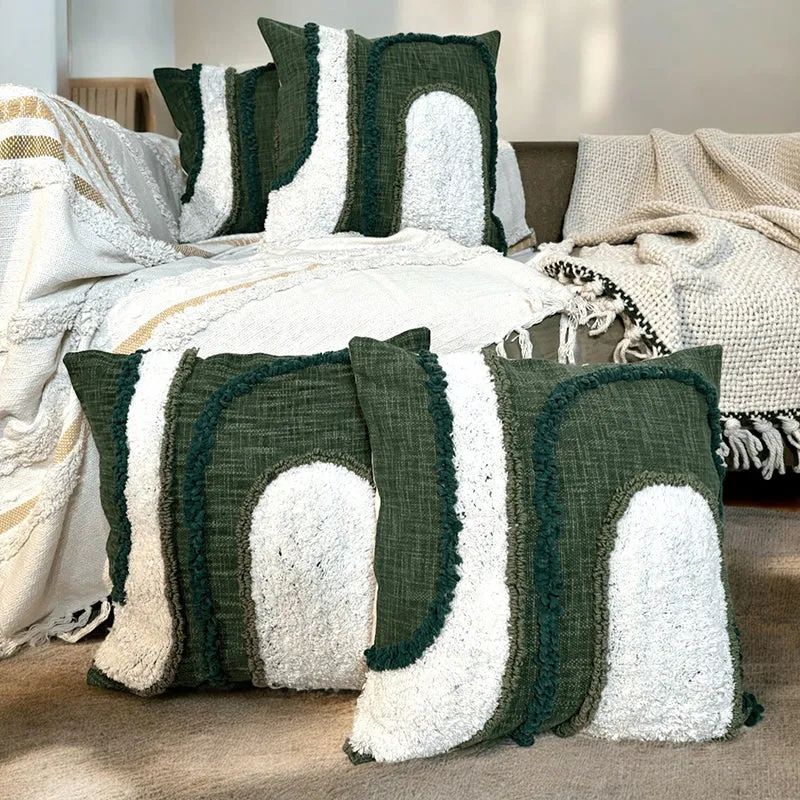 Crest Weft Tufted Cushion Cover Set - Set Of Four media 1