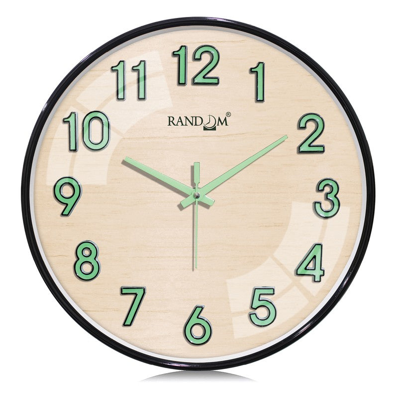 Elvric Round Modern Plastic Wall Clock - Beige media 3