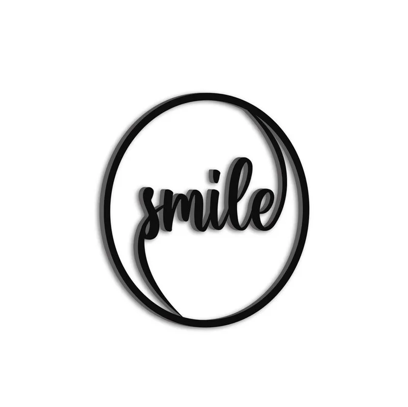 Smile Circle MDF & Wooden Wall Accent media 5