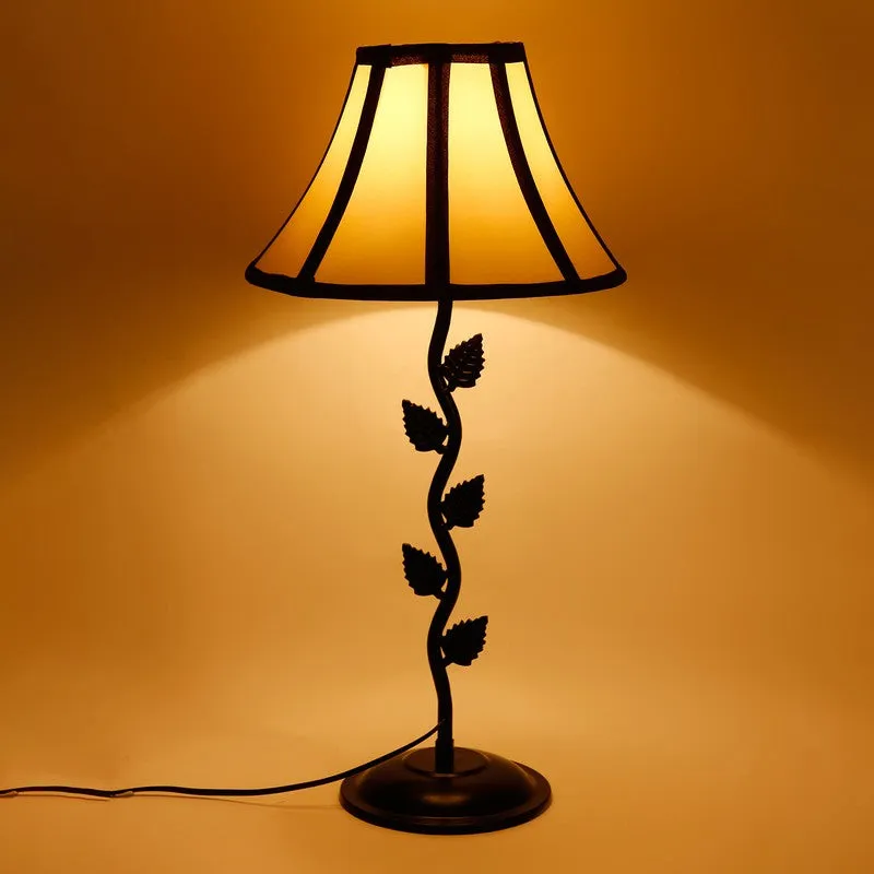 Lunivore Cotton Table Lamp With Iron Base - White media 5