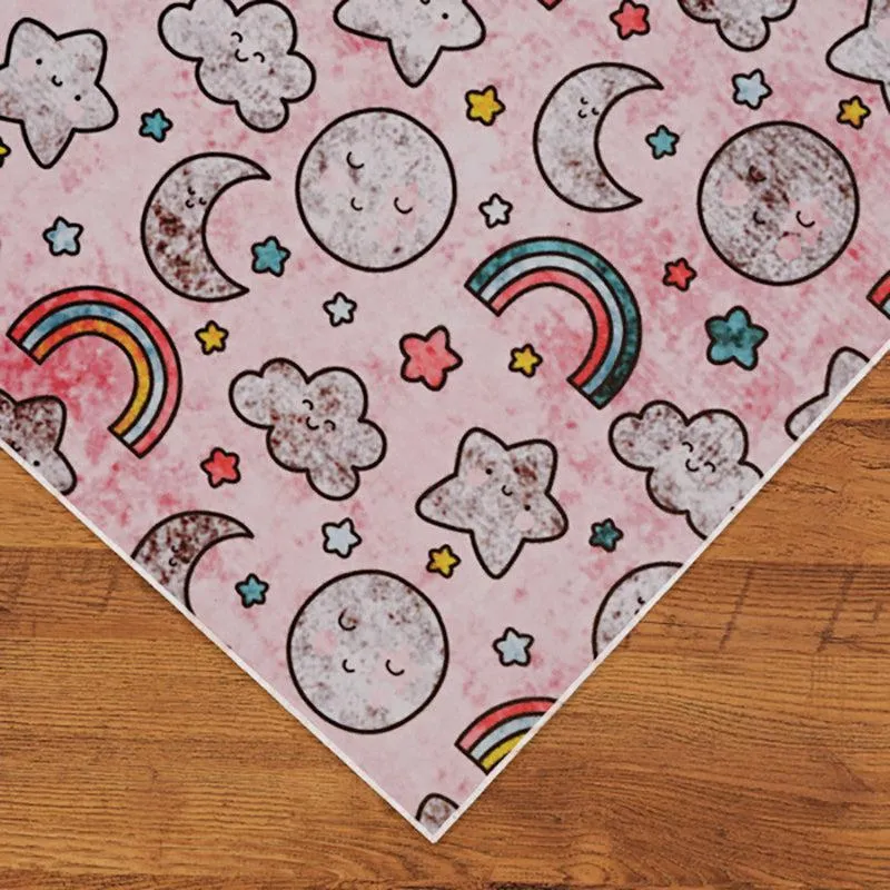 Lunar Light Lane Kids Polyester Anti-Skid Carpet - Pink media 5