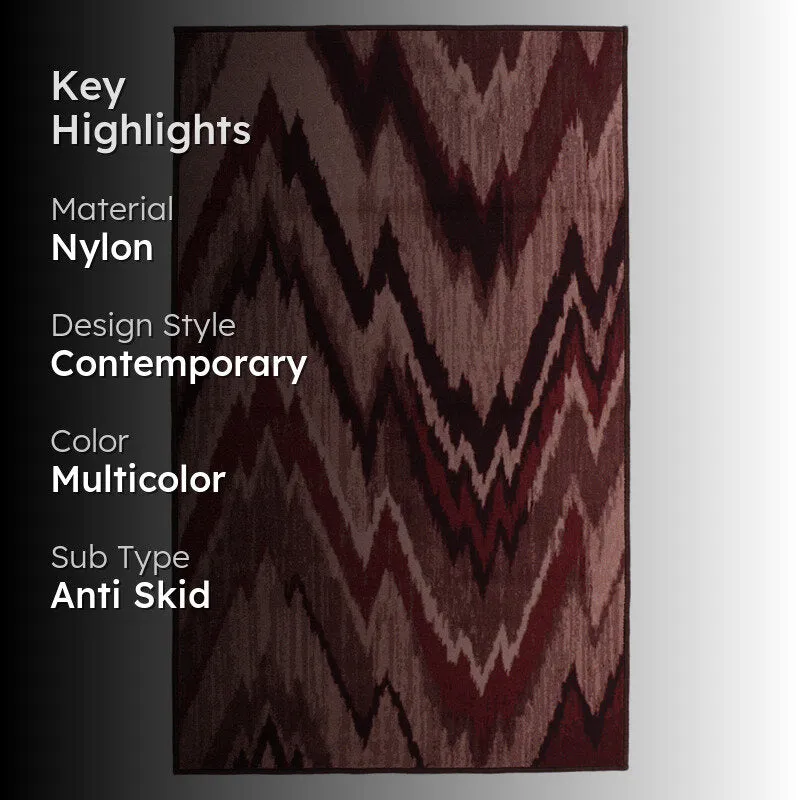 Ikat Waves Anti-Skid Carpet media 2