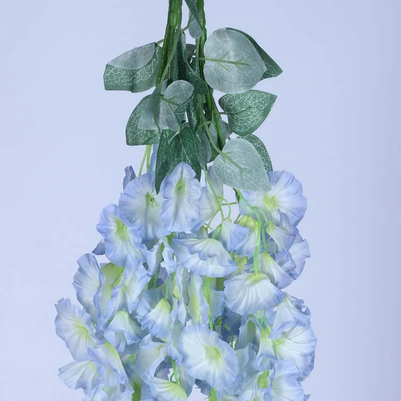 Faux Lush Hanging Morning Glory Plant (Blue) -  2.8 Feet media 5