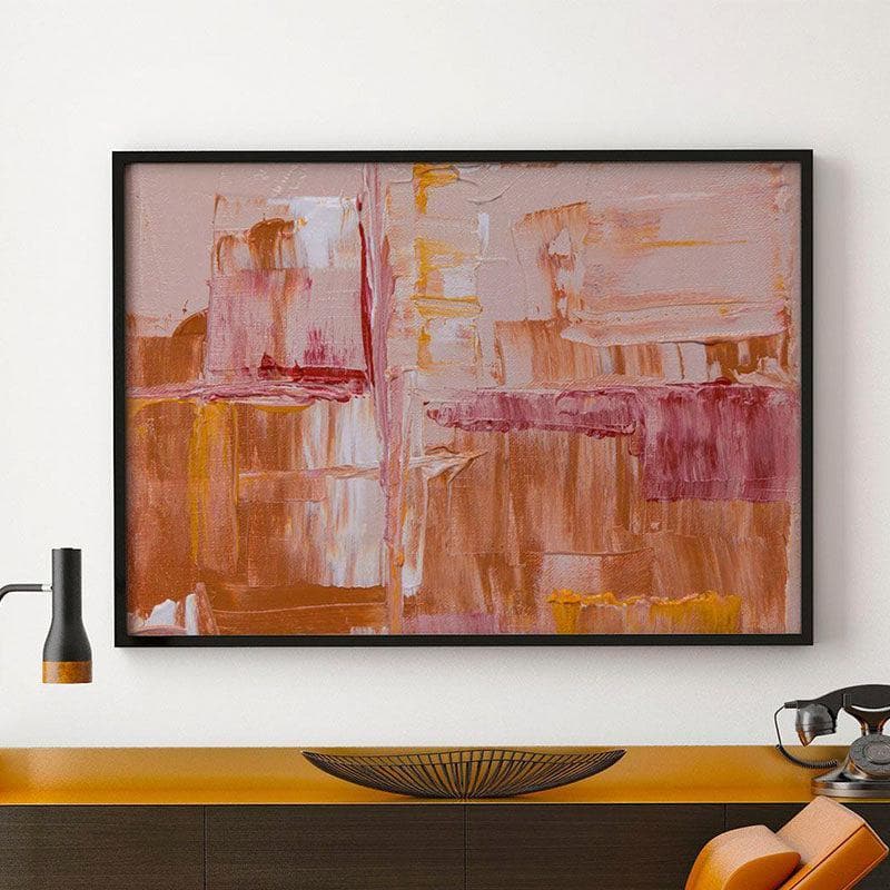 Joyful Abstract Canvas Painting - Black Frame