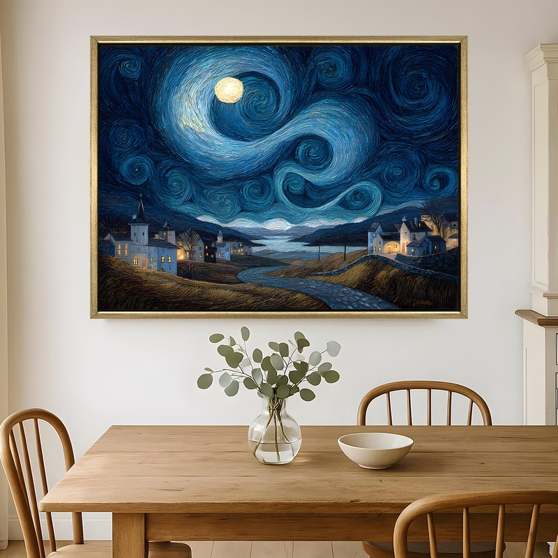 Ethereal Valley Canvas Wall Painting With Frame