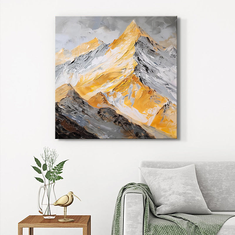 Serene Alps Poly Canvas Wall Painting