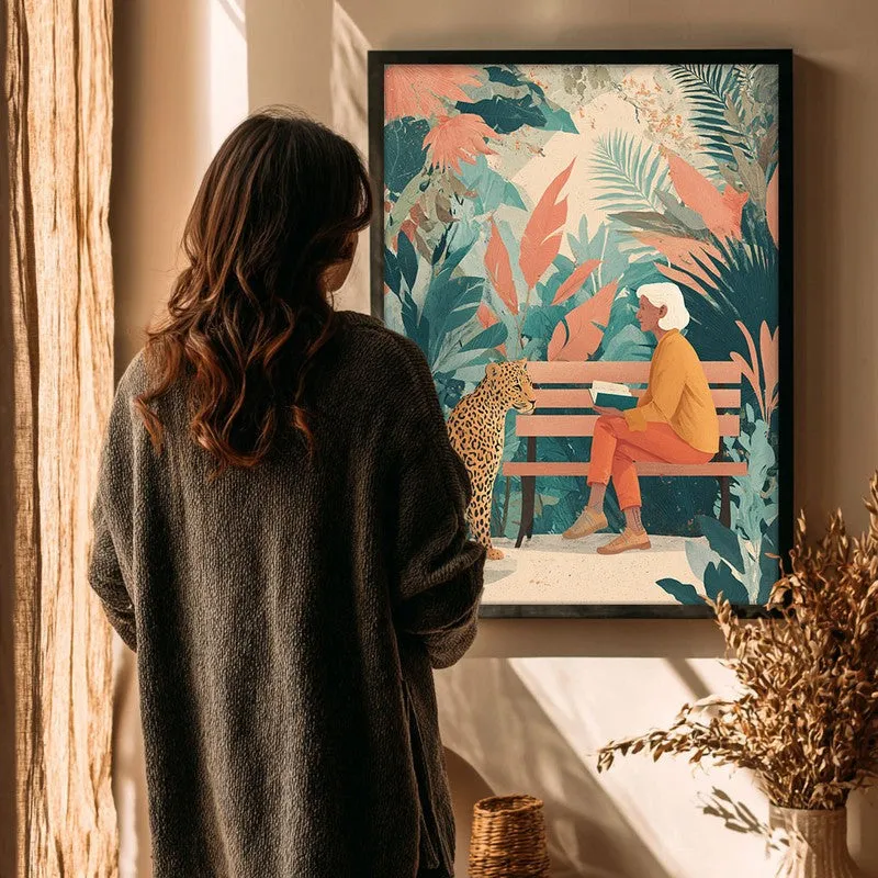 Urban Jungle Canvas Wall Painting - Black Frame media 5