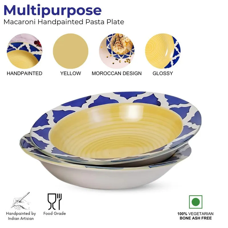 Radiant Handcrafted Ceramic Pasta Plate (Yellow) - Set Of Six media 6