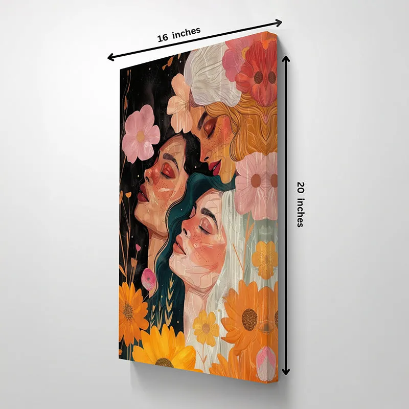 Women In Bloom Wall Painting media 5