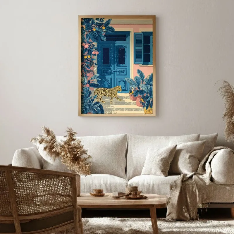 Nature Muse Canvas Wall Painting - Brown Frame media 1