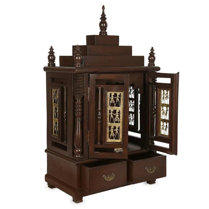 Divine Aura Teak WoodMandir media 3
