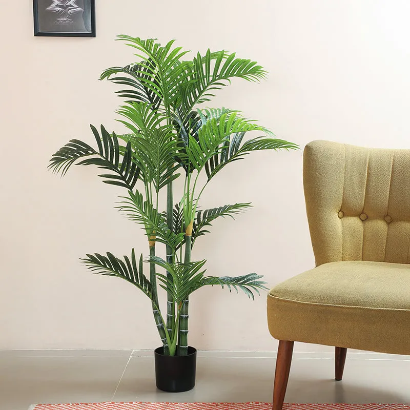 Filo Artificial Areca Palm With Black Plastic Pot - 4.3 Feet media 3