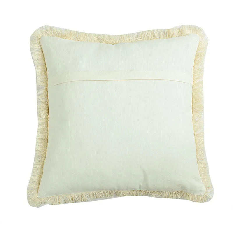 Botanic Silk Touch Woven Cotton Cushion Cover (Grey) - Set Of Two media 5