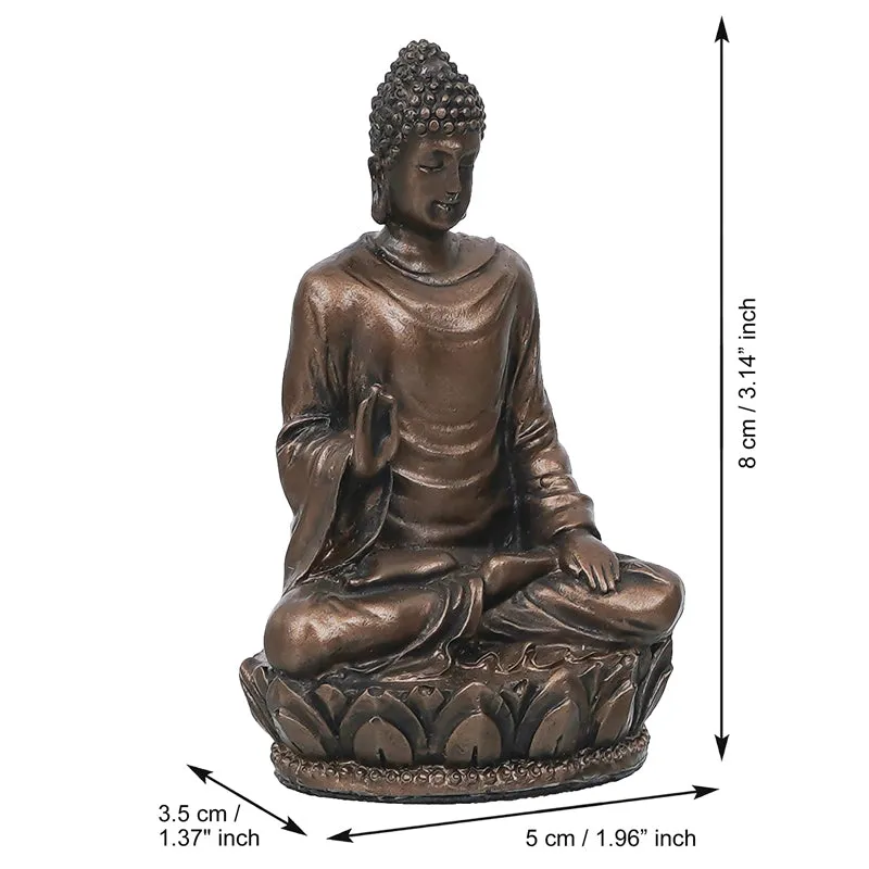 Buddha On Lotus Bronze Idol media 6