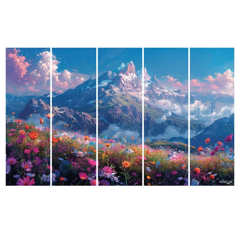 Whimsical Meadow Canvas Wall Art - Set Of Five media 4