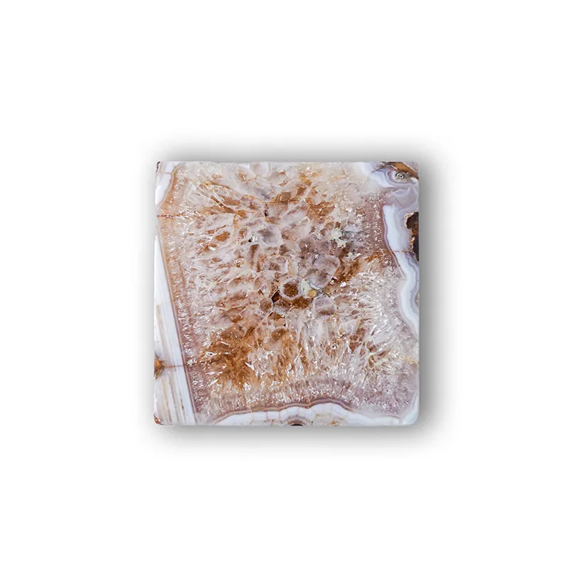 Crystal Agate Coaster (Brown) - Set Of Two media 3