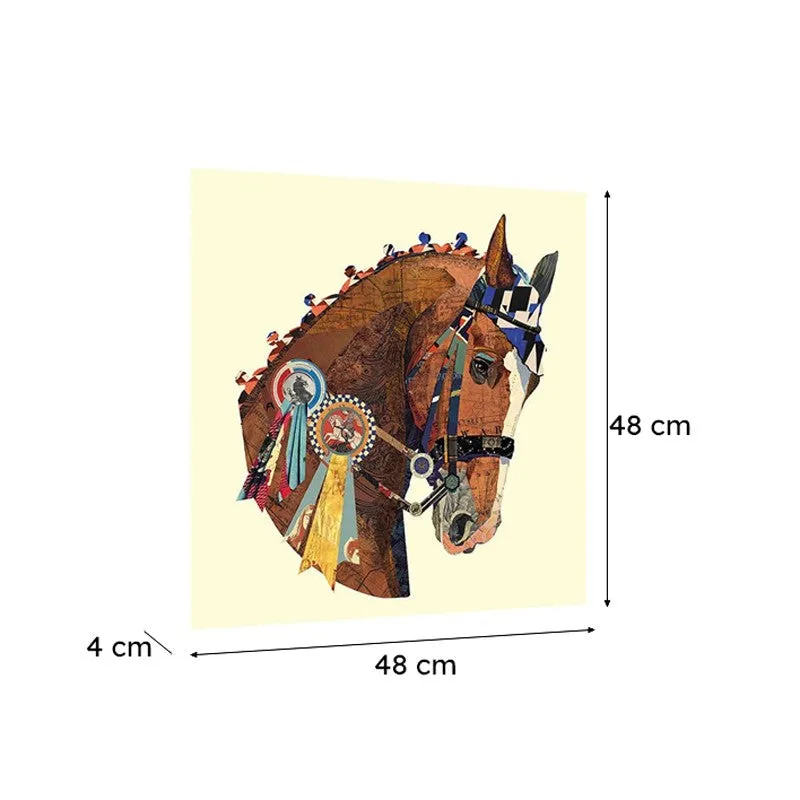 Square horse canvas shown angled against a white background with dimension arrows.