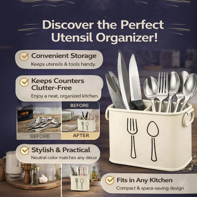 KitchenPro Rust-Free Cutlery Stand - Ivory media 6