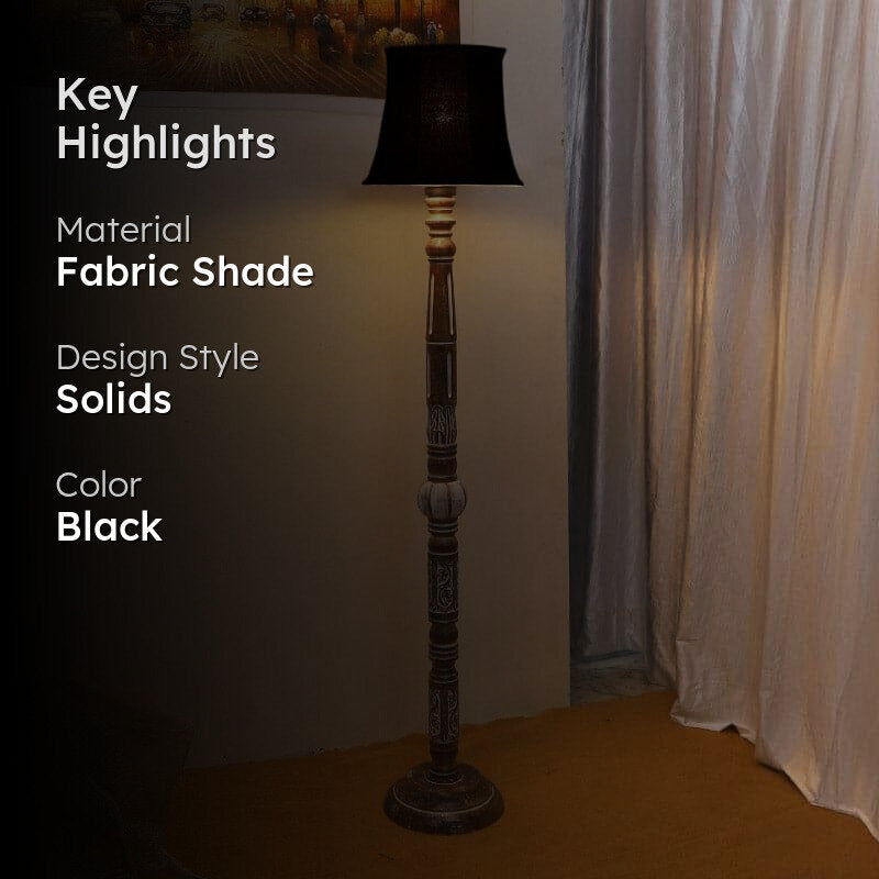 Colton Cone Floor Lamp - Black media 2