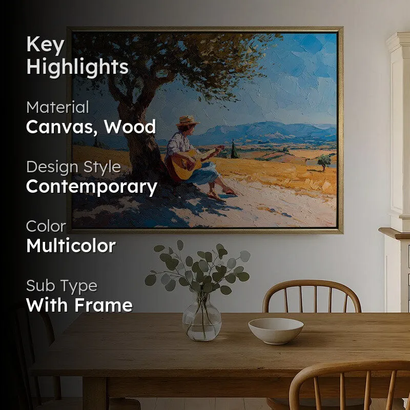 Sunny Ballad Canvas Wall Painting With Frame media 2
