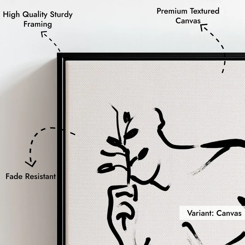 Tender Veil Canvas Wall Painting With Black Frame media 5