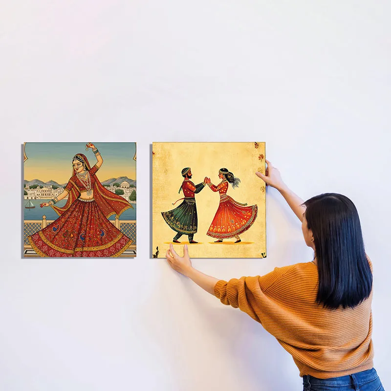 Dance Tribe Canvas Wall Art - Set Of Two media 6
