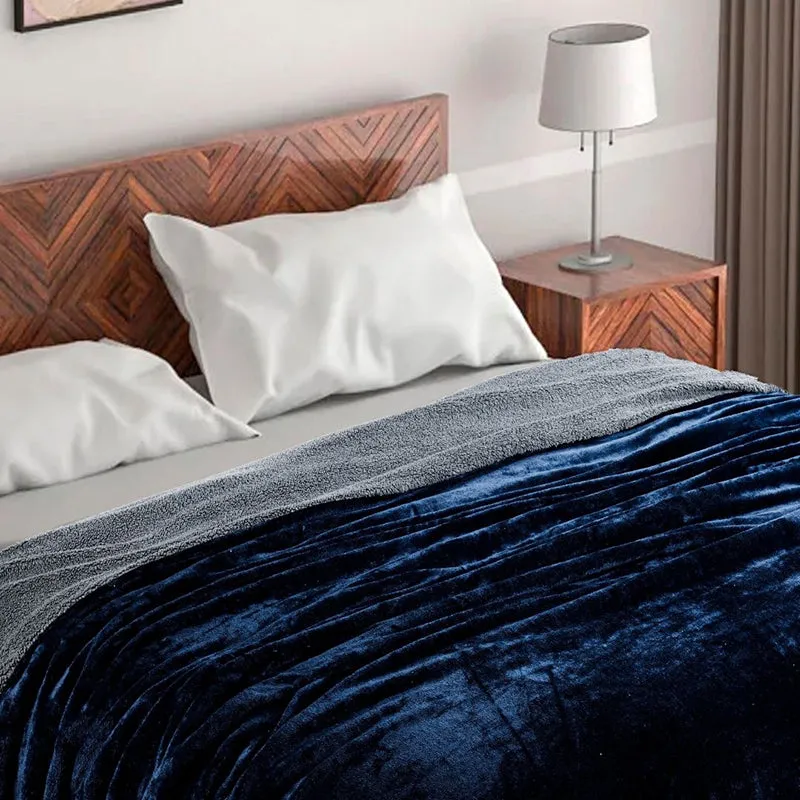 Casselle Reversible Blanket - Navy Blue media 4