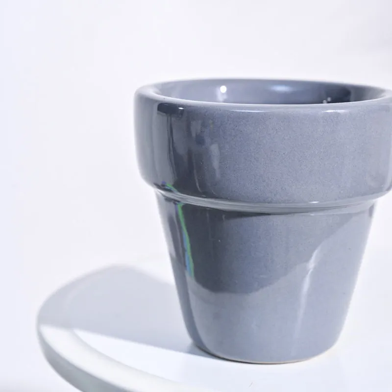 Ugaoo The Dream Gray Small Ceramic Pot media 4