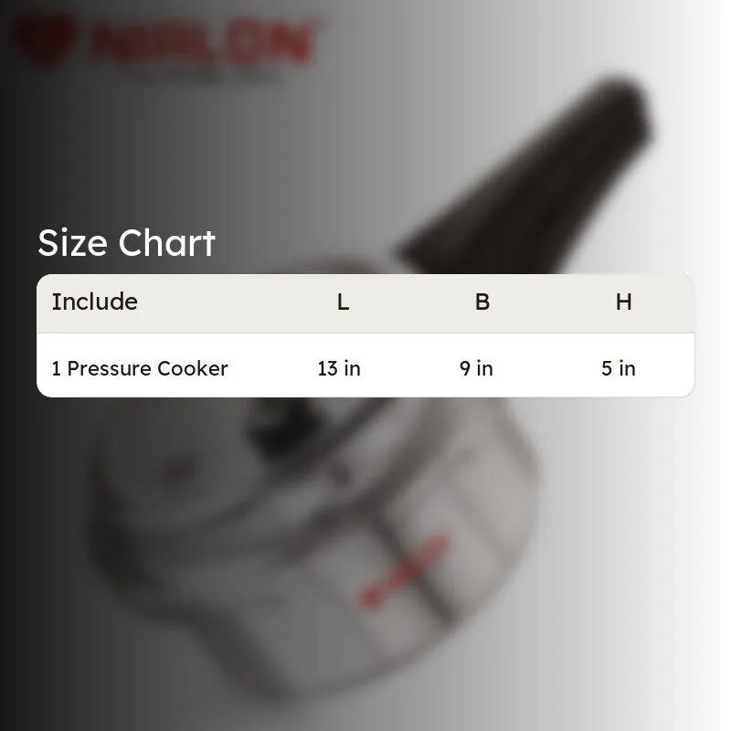 Nirlon Steel Pressure Cooker - 2000 mL/ 9 Inches media 6