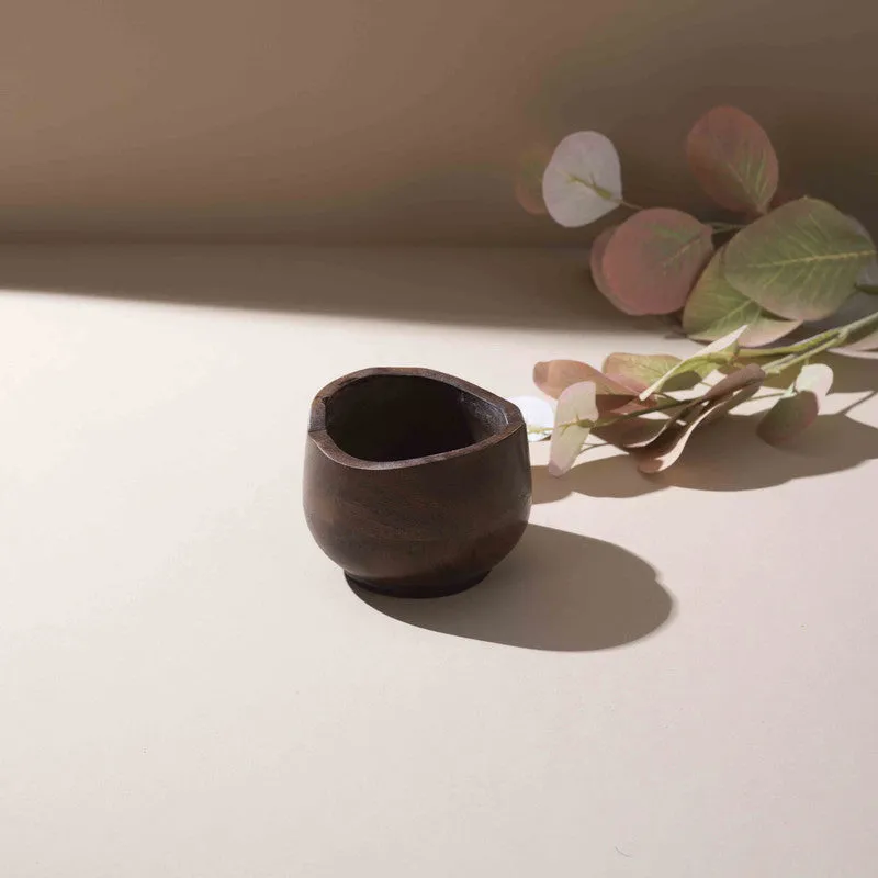 Sorai Handcrafted Mango Wood Snack Bowl - 250 mL media 1