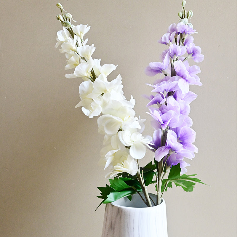 Solene Artificial Flower Stick - White media 6