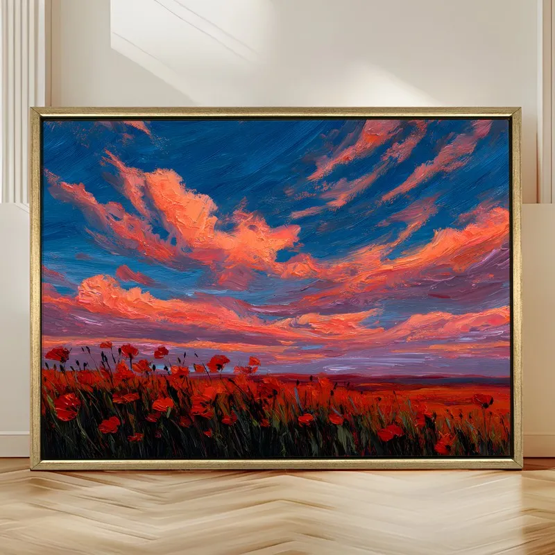 Solar Drift Canvas Wall Painting With Frame media 4